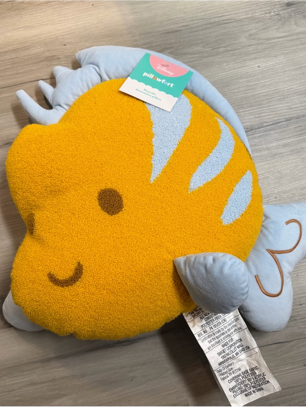 Disney FlounderPlush with Light Blue Accents